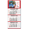 Four Panel Custom Wall Full Color Calendar